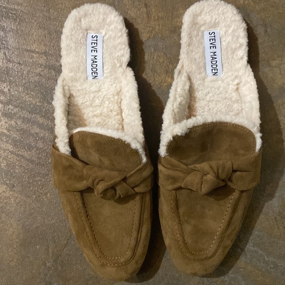 Steve Madden Chart Suede Knot Detail Flat Mules sz 9 - Picture 4 of 10